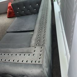 Two Grey Sofa Pieces 375$ MUST GO