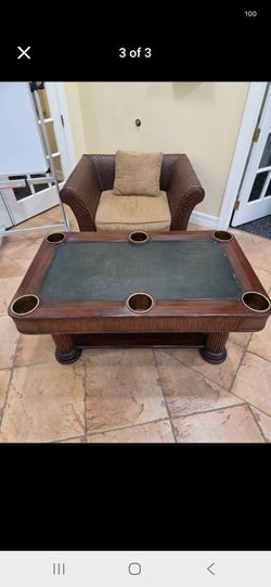 Wicker Chair & Wood  Drink Pocket Table  Best Offer