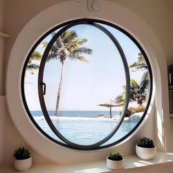 360° Rotating Round Window, 23.6" Flush Mount