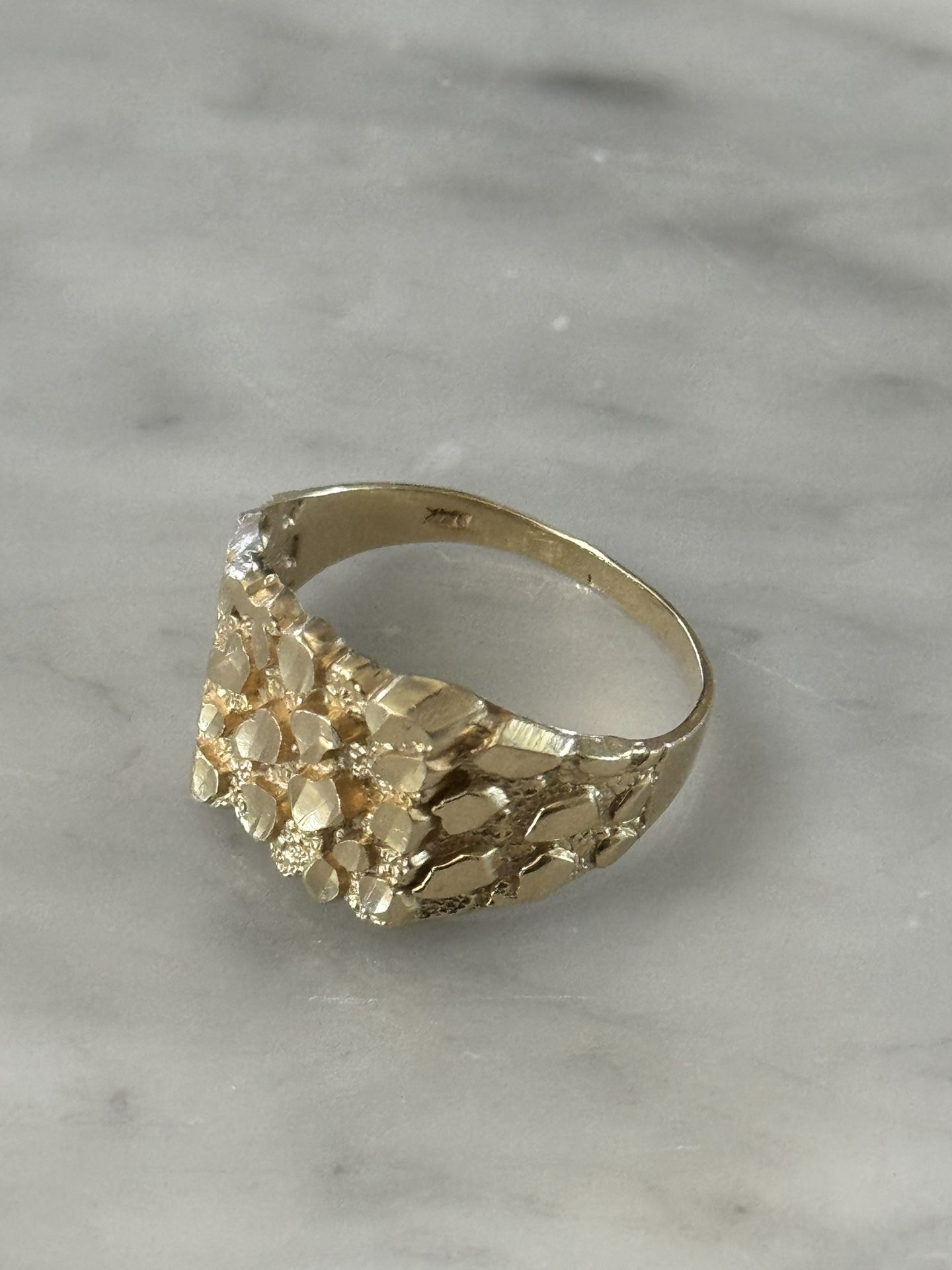 14k Gold Nugget Ring