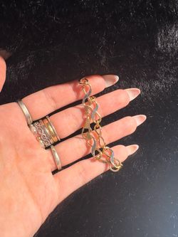 14k mixed gold bracelet