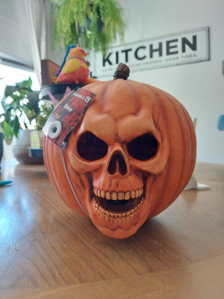 Halloween 2 Light Up Pumpkin Statue