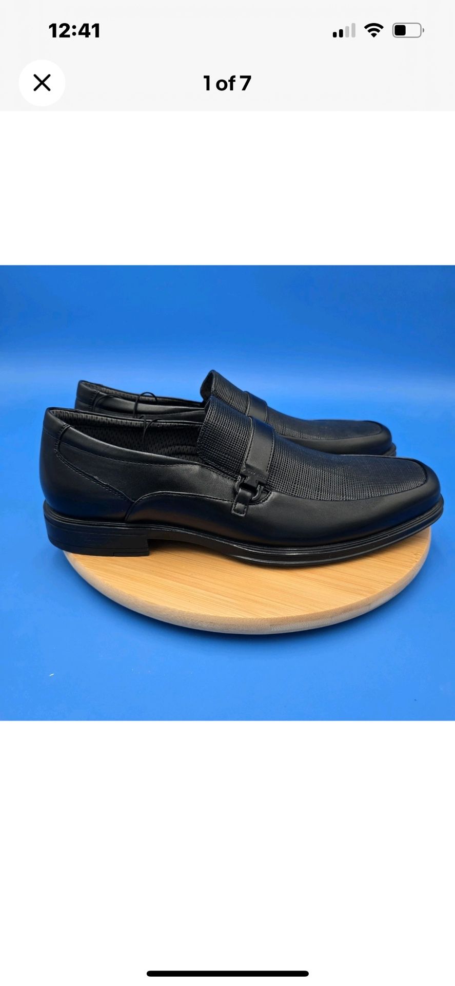 Perry Ellis Portfolio Ultra Foam Black Dress Shoes Loafers Men's Size 10