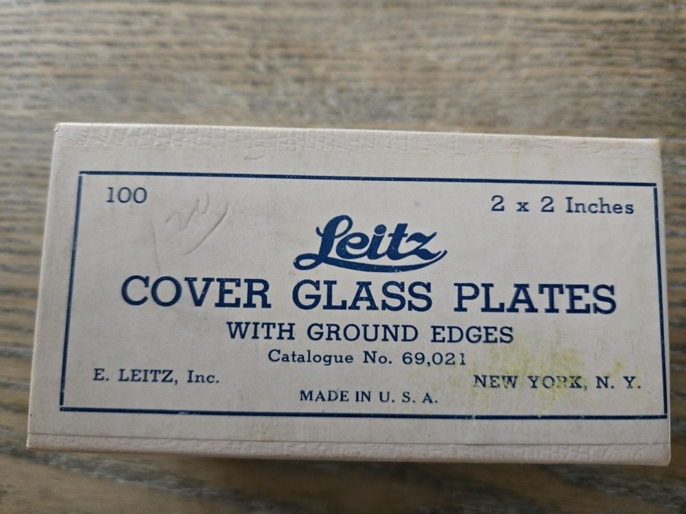 Unopened Vintage Leitz Glass Cover Plates W/ground Edges 100 Count