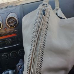 Rebecca Minkoff Bryn Leather Hobo Bag, Antique White