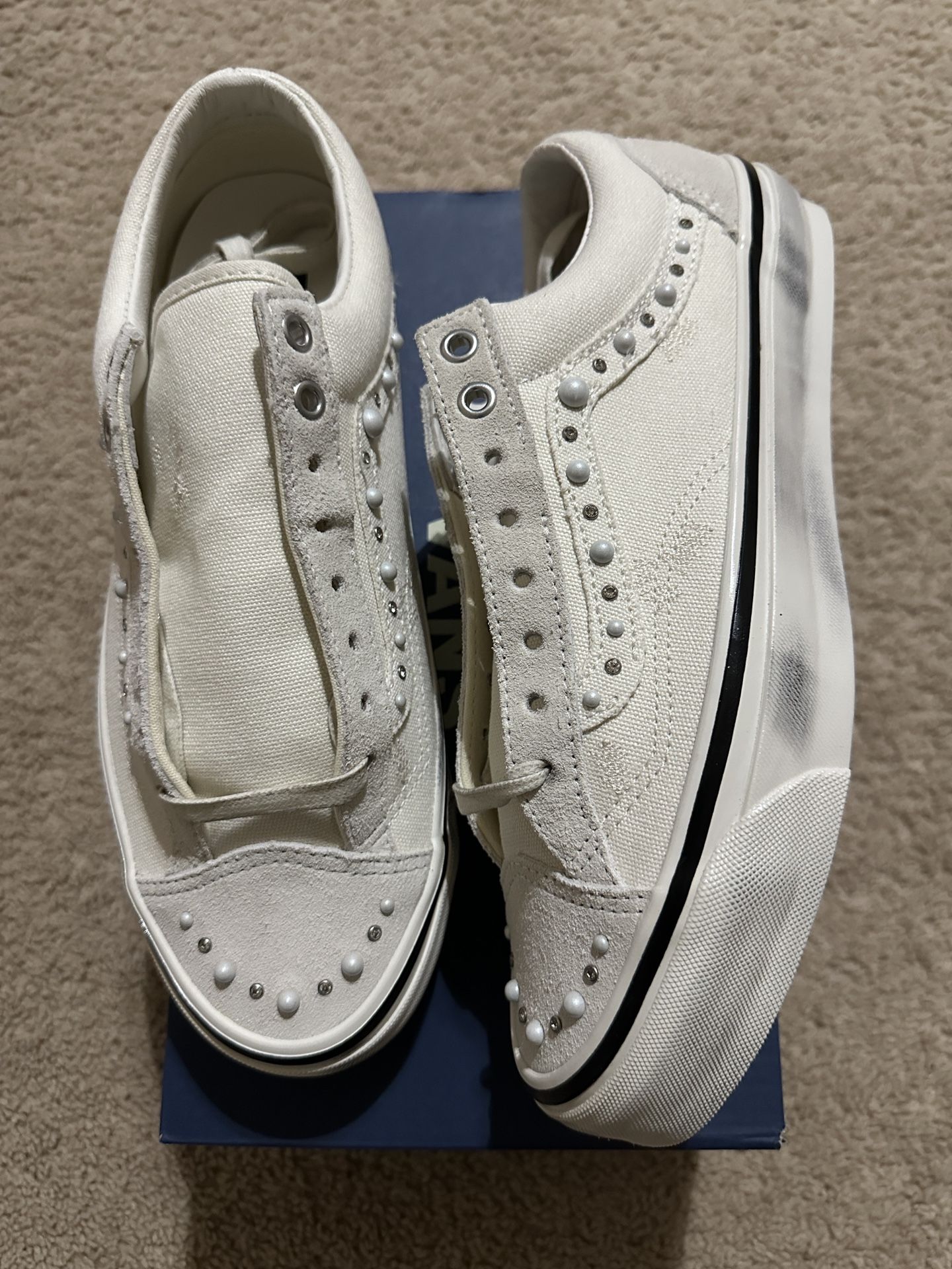 Vans Old Skool Pearlized Marshmallow White Size 9.5