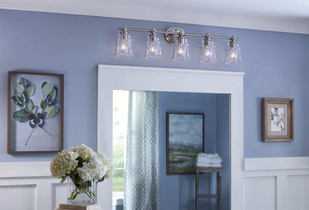 Allen roth Winsbrell 5 Light 37.99 in Brushed Nickel Bell Vanity