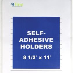 C-Line Self-Adhesive Shop Ticket Holders, 8.5 x 11 Inches, Clear, 50 per Box (70911)