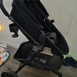 Car Seat W Car Base And Stroller With Basinet & Seat.