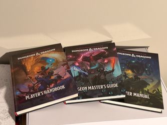 Dungeons and Dragons D&D 2024 Core Rulebook Set (Players Handbook, DM Guide, Monster Manual)