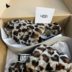 Fluff Yeah Slide Leopard Size 9