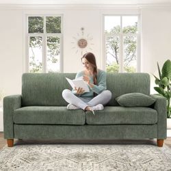 Green Corduroy Sofa 