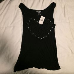 Wet Seal Black Tank Top (Size: XS)