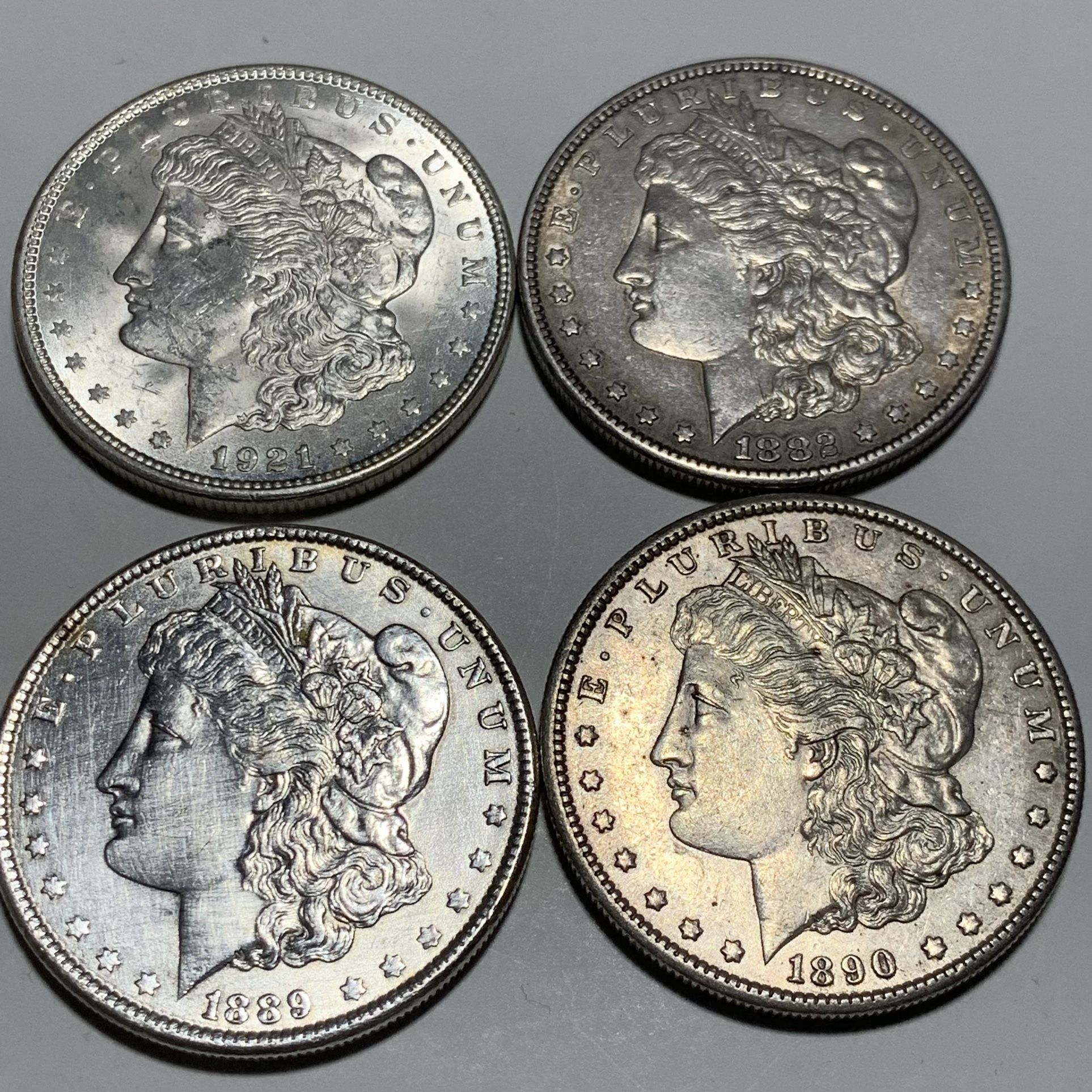 Lot Of 4 Morgan Silver Dollars