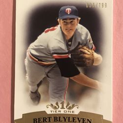 Bert Blyleven 2011 Topps Tier One #28 #'d /799 - Indians, Twins, Angels HOF