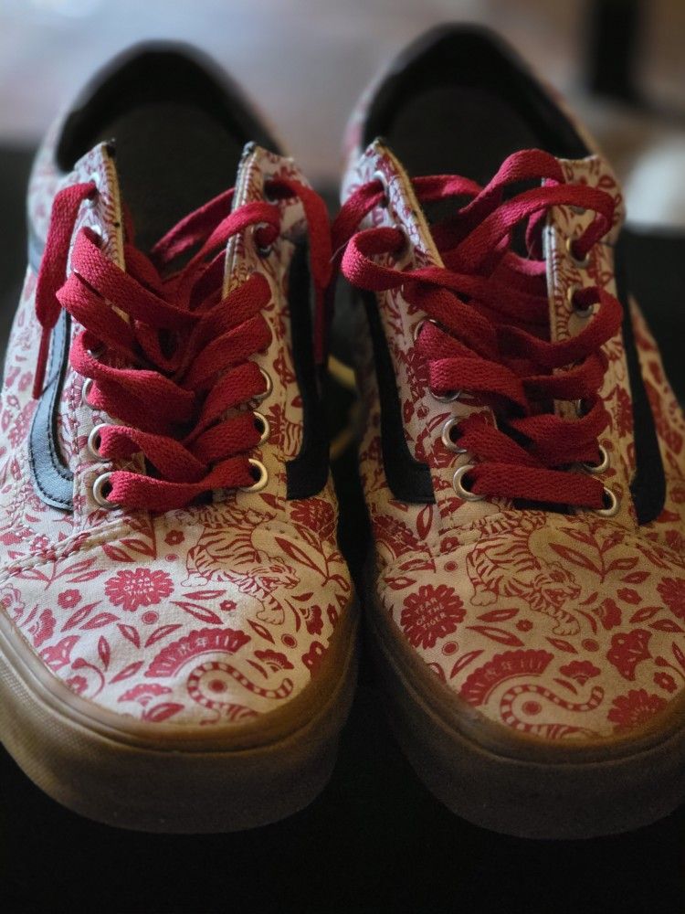 Old Skool Racing Red Vans