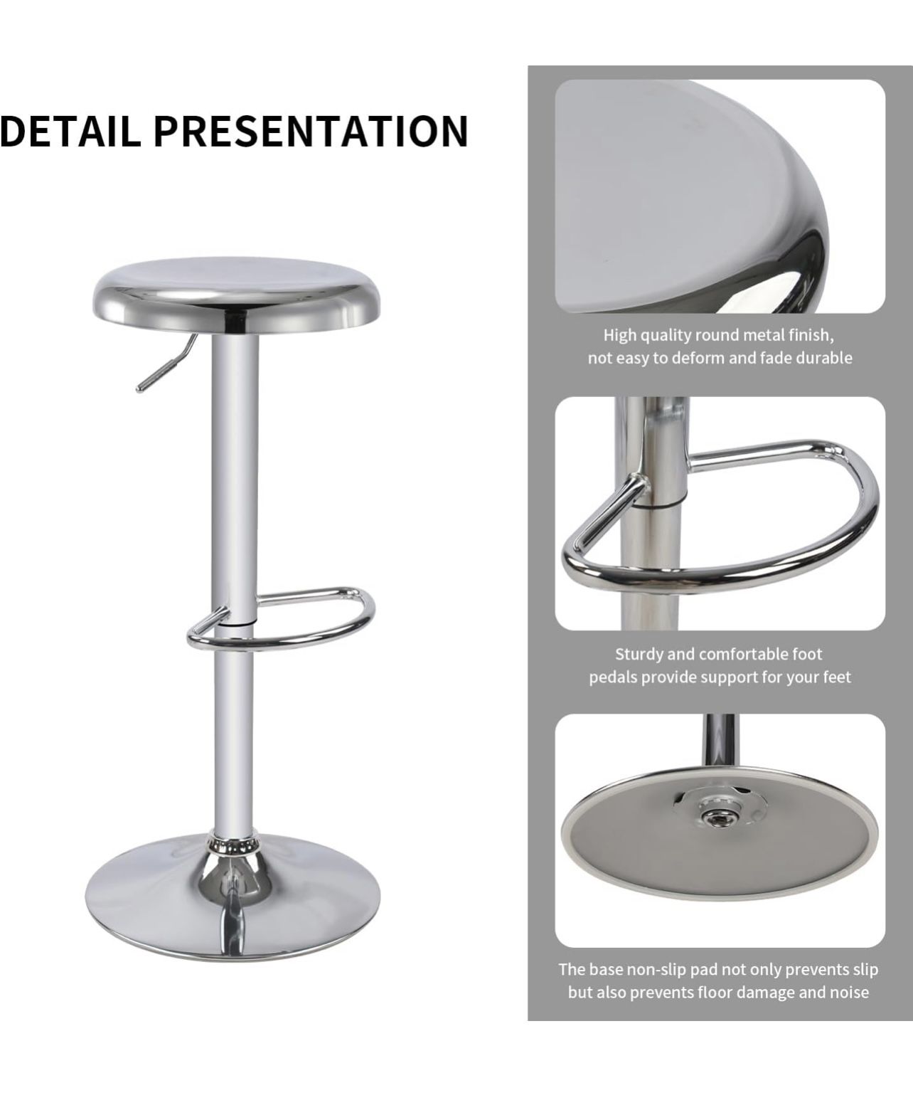 3 Chrome Bar Stools $120 OBO For All 3 / Originally $80 each