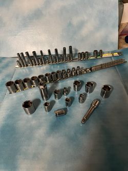 Husky Socket’s 1/4-3/8. Plus Small Tool Box