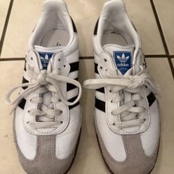 Adidas White Kid’s Samba Sneakers 