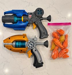 Slugterra Toy Blaster Lot – 2 Blasters + Slug Figure
