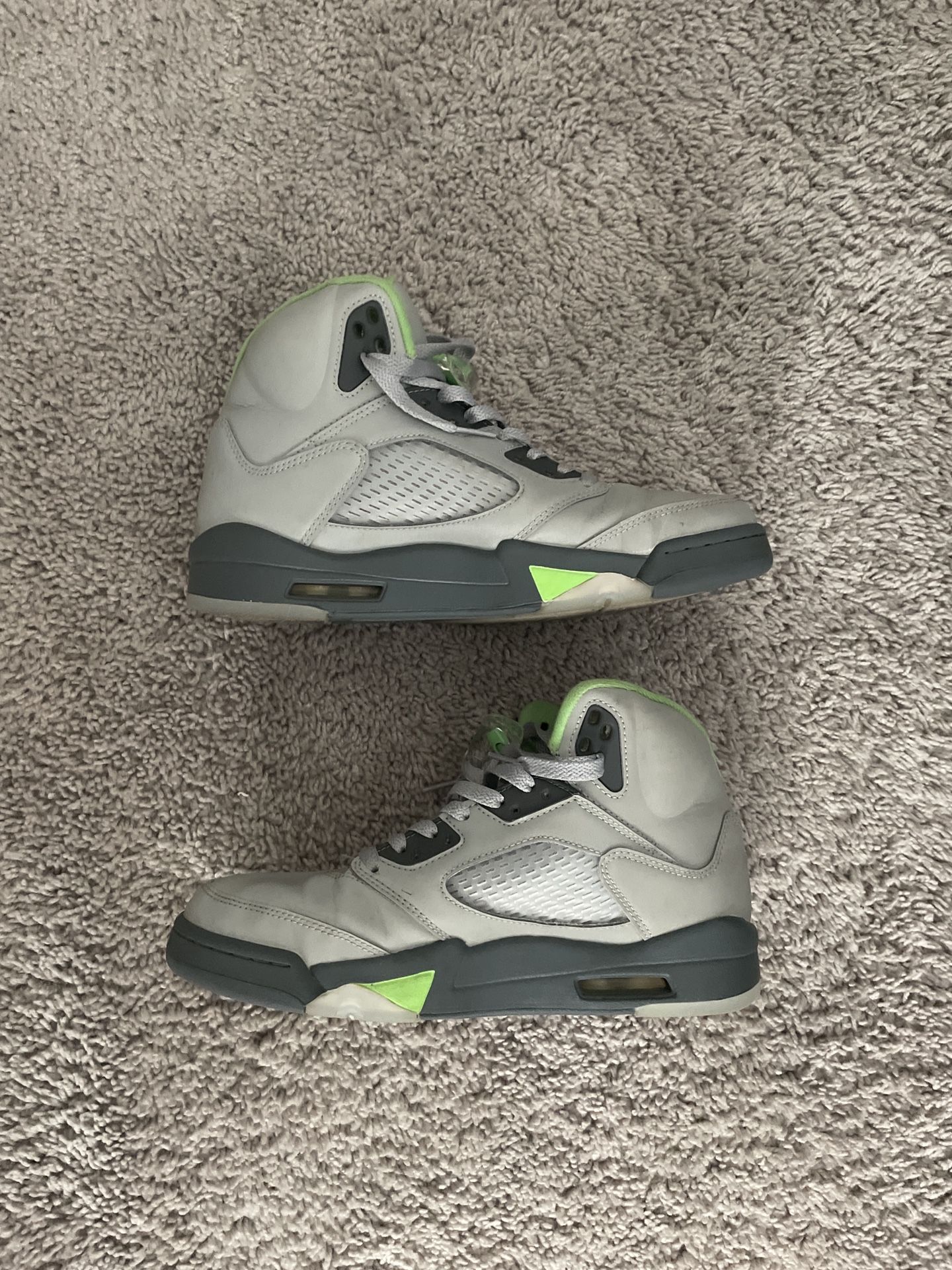 Air Jordan 5s Green Bean