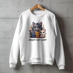 Sweatshirt With A Cat Design 