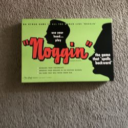 NOGGIN BOARD GAME-the  game that spells backwards . VERY VINTAGE