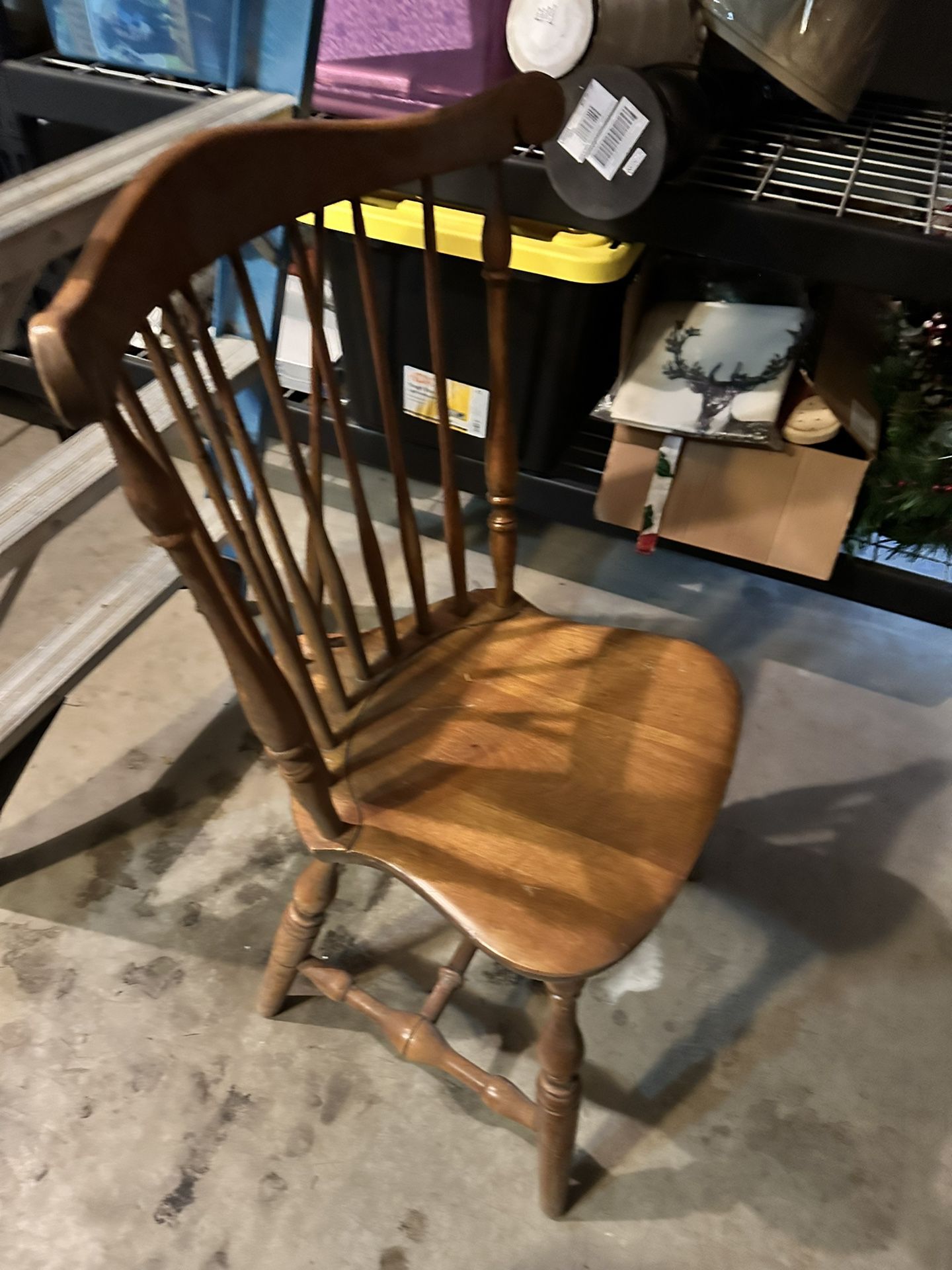 Two Wood Dining Chairs 