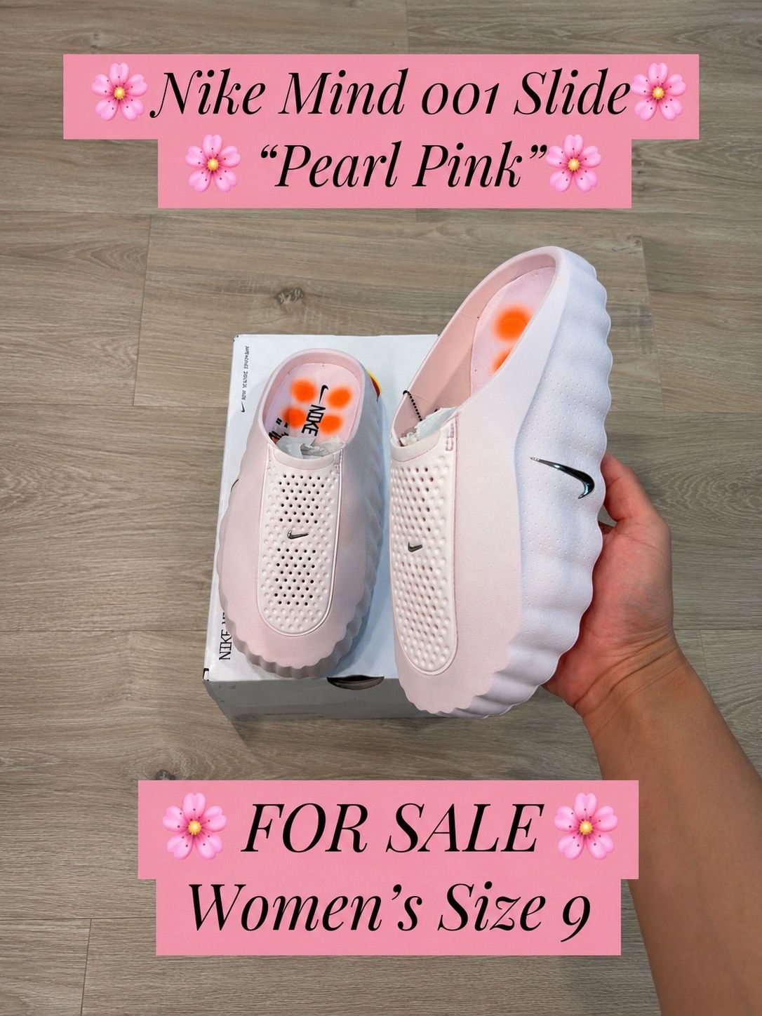 Size 9 Women- Mind 001 Slides “Pink”