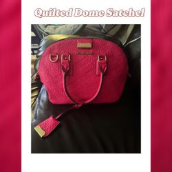 💖 Used Michael Kors Pink Quilted Dome Satchel 💖