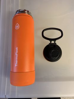 ThermoFlask 40oz 1.2L Orange WideMouth Doublewall Insulated Stainless Steel