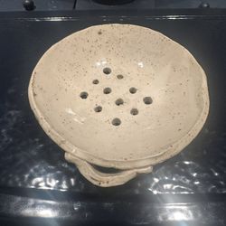 Original Handmade Pottery, Small Colander Single Handle