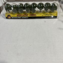 Woodland Scenic Medium Green Trees 8 Brand New O Scale 