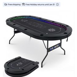 New Poker Table With Led Lights