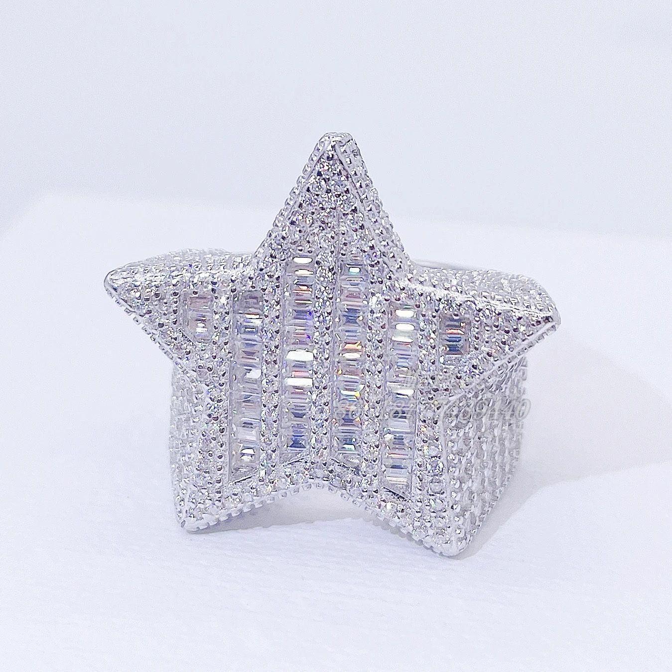 Star  925 custom VVS Moissanite Diamond ring custom Made Jewelry 