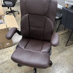 Big & Tall Office Chair 400lbs Capacity - Heavy Duty Leather Executive Chair with Adjustable Lumbar Support, Quiet Rubber Wheels - Ergonomic Design fo