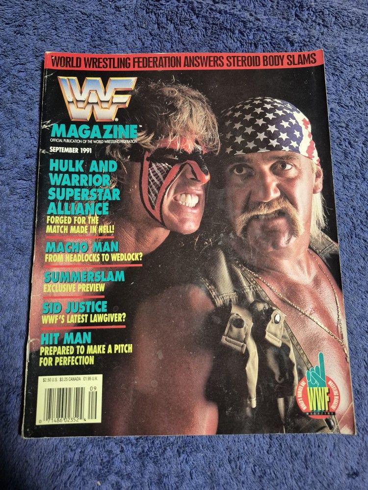 WWF MAGAZINE SEPTEMBER 1991 HULK HOGAN ULTIMATE WARRIOR WRESTLING TITAN SPORTS VG