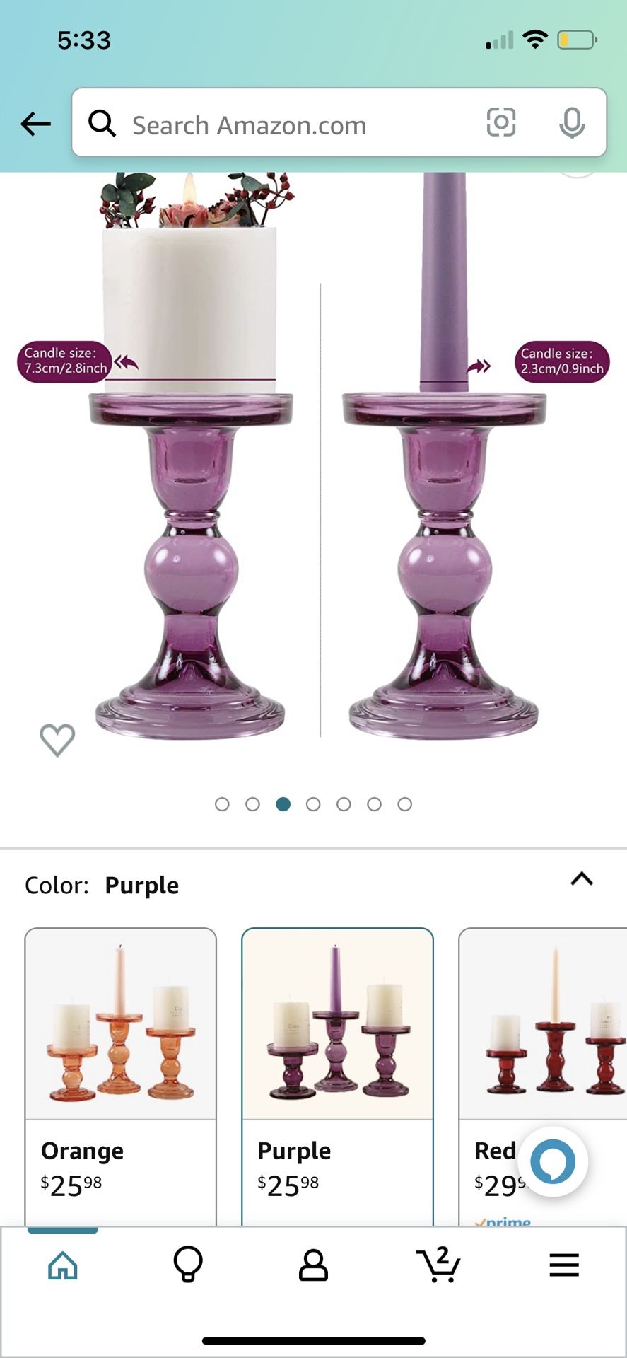 Glass Candle Holder Set