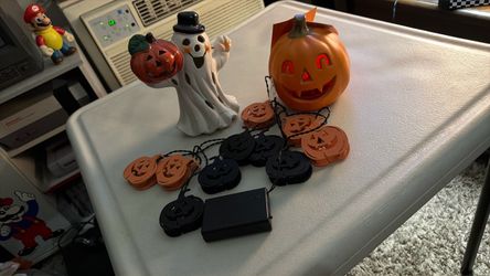 Halloween Decorations Set – Ghost, Pumpkin, String Lights