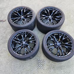 2015-2019 Corvette C7 Z06 OEM Wheels & Tires Complete Set