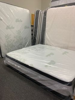 Queen Pillow Top Mattress Plush or Semi Firm Double-Sided Fast Delivery Wholesale Factory Direct