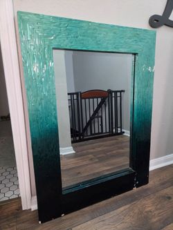 Mosaic Frame Mirror – Heavy, Unique, Needs Repair