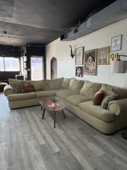 Large Tan Sectional - Free Delivery Throughout Omaha
