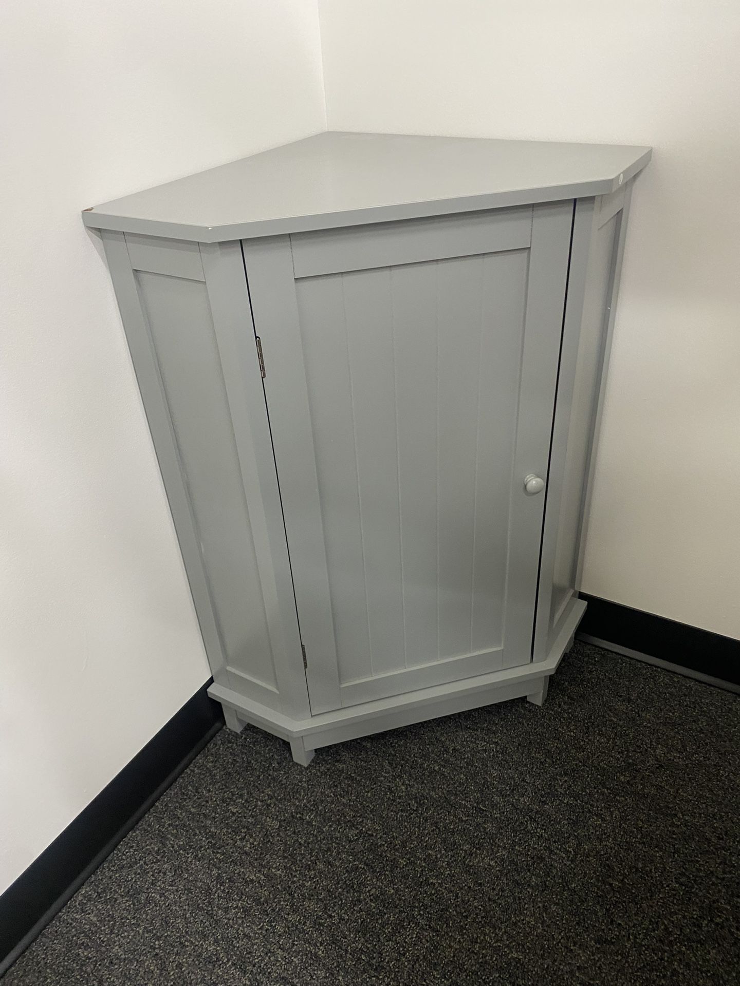 AS IS corner Storage Cabinet with One Door and Adjustable Shelf