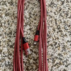 10 Ft Braided iPhone iPad Charging Cord 