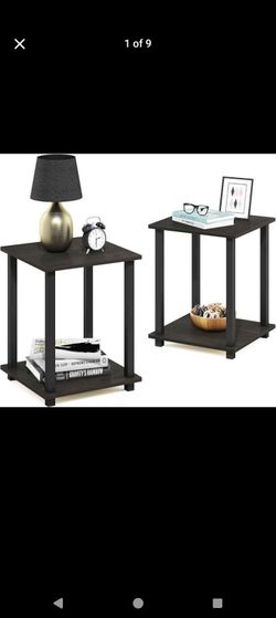 New in box
Furinno Simplistic Set of 2 Toolless Living Room Table Set, Espresso
2-Tier, Compact, Square Modern Side End Table, Nightstand, Night Stand