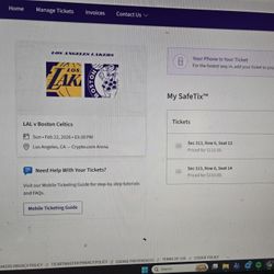 LAKERS CELTICS TICKETS TODAY