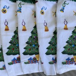 Christmas Dish Towels Crochet Topper $10 Each