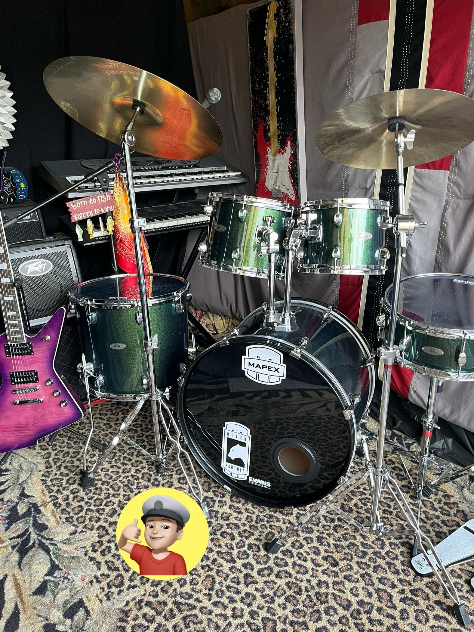 🔥 Adult Pro Drum Set Complete LIKE NEW!