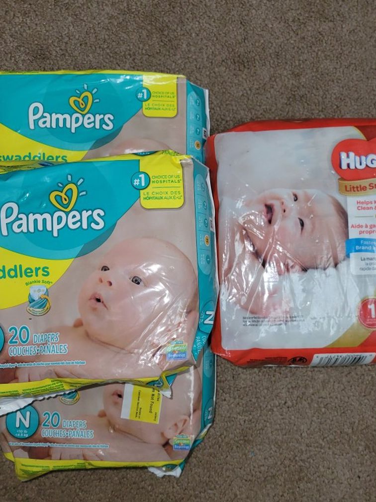 Newborn and Size 1 Diapers
